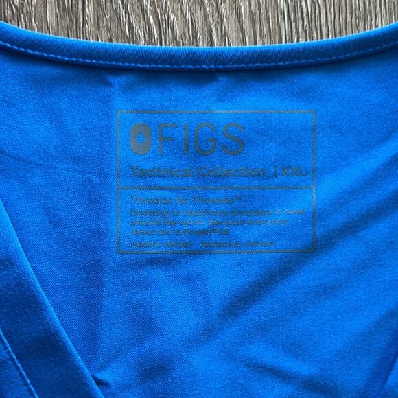 Figs Casma Three-Pocket Scrub Top Royal Blue Size XXL Medical Hospital - Picture 2 of 4